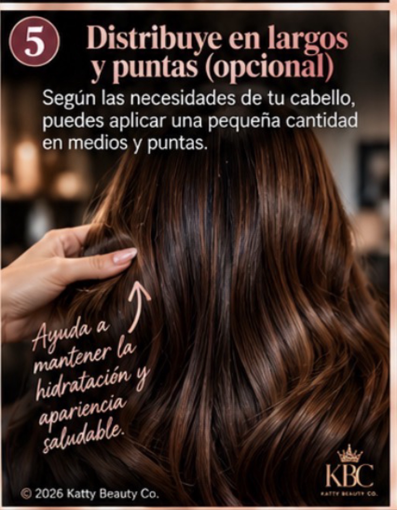 Paso 5: distribuye en largos y puntas si lo necesitas