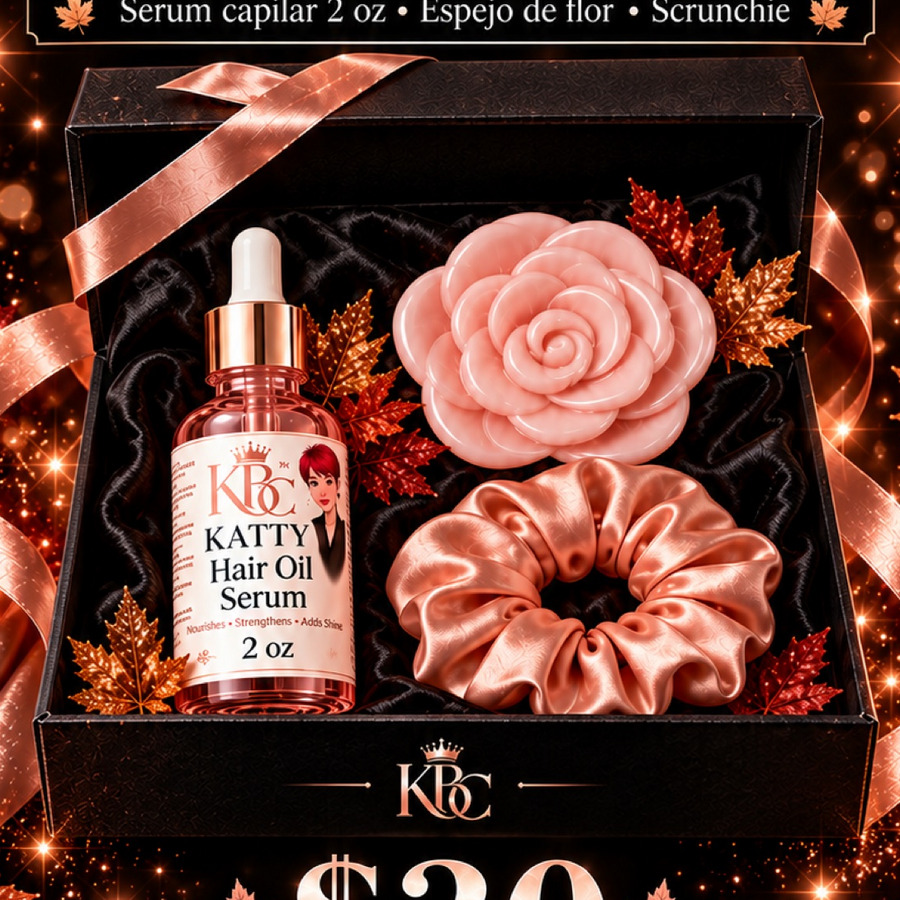 Kit Corona de Otoño en caja negra con cinta rose gold, hojas otoñales y destellos