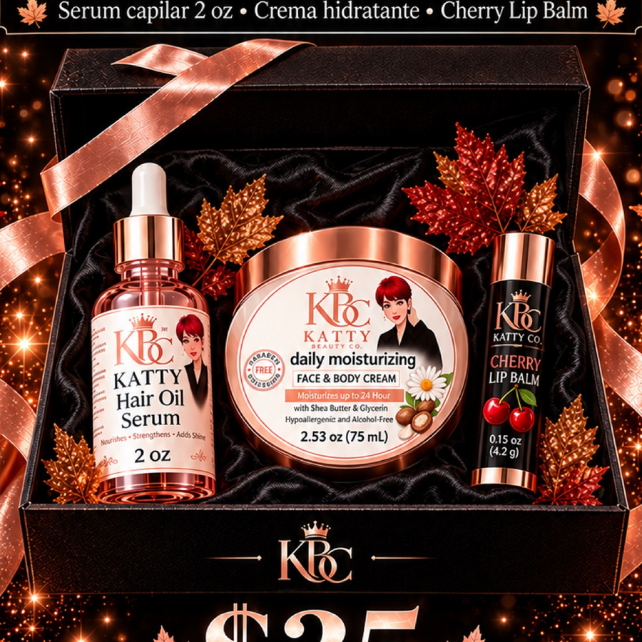 Kit Corona Radiante en caja negra con cinta rose gold, hojas de otoño y destellos