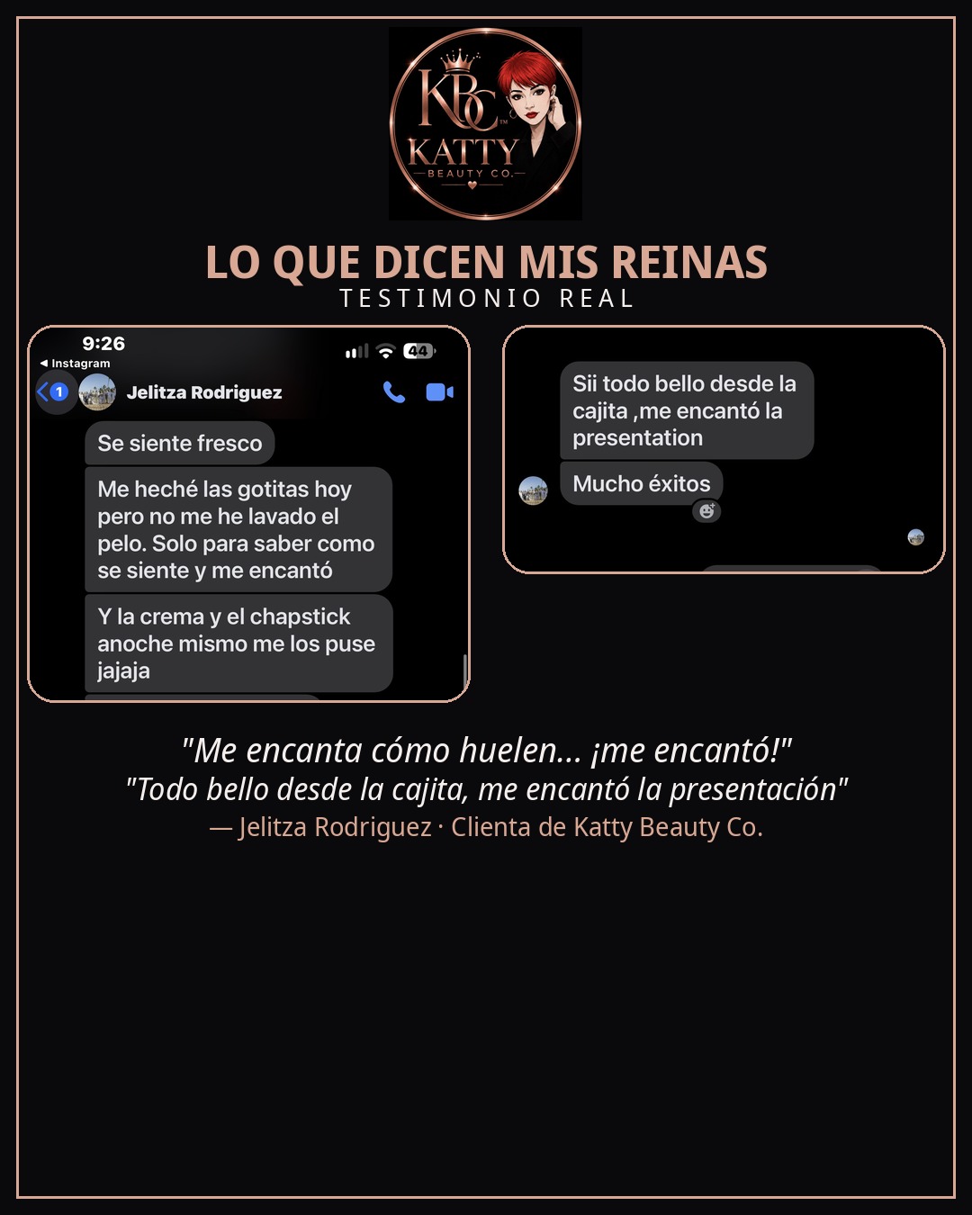 Testimonio de Jelitza Rodriguez sobre los productos de Katty Beauty Co.